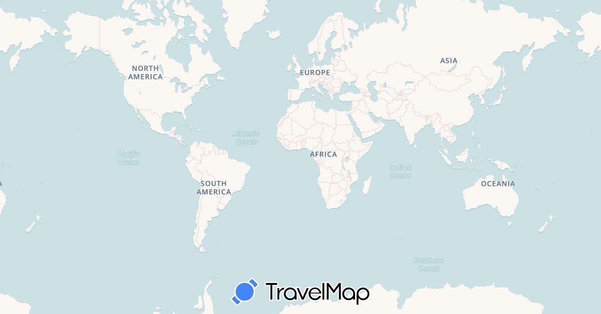 TravelMap itinerary: driving, plane, train in Italy, Turkey, United States (Asia, Europe, North America)